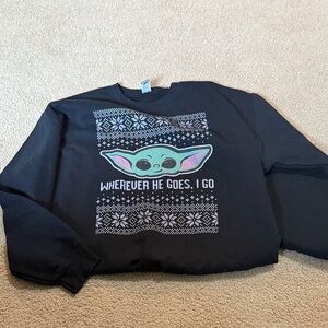 Star Wars Black Sweater with Green and White Design